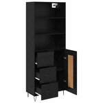 vidaXL Haut Armoire Chêne noir 69 5 x 34 x 180 cm Bois d'ingénierie