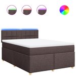 vidaXL Sommier à lattes de lit avec matelas Marron foncé 160x200 cm