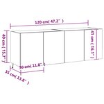 vidaXL Meubles TV muraux et lumières LED 2Pièces sonoma gris 60x35x41 cm