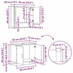 vidaXL Ensemble de mobilier de salle de bain 3 Pièces Chêne noir