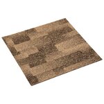 vidaXL Moquette de sol 20 pc Marron 50 x 50 cm PP Poils courts