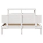 vidaXL Cadre de lit avec tête de lit sans matelas blanc 150x200 cm