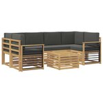 vidaXL Ensemble de canapés d'extérieur 7 pc