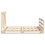 vidaXL Cadre de lit sans matelas avec tête de lit bois massif