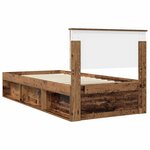 vidaXL Cadre de lit Bois ancien 90 x 190 cm Pin massif
