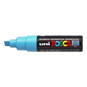 Marqueur pointe large biseautée POSCA PC8K 8mm Turquoise Fluo x 6 POSCA