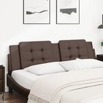 vidaXL Coussin de tête de lit marron 180 cm similicuir