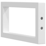 vidaXL Supports d'étagères pour lavabo 2 Pièces blanc rectangulaire acier