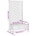 vidaXL Jardinière avec treillis gris bois massif de sapin