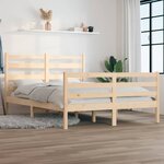 vidaXL Cadre de lit Bois de pin massif 160x200 cm