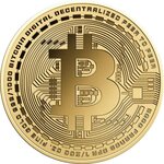 Pièce de monnaie en Or 5000 Francs g 0.155 (1/200 oz) Millésime 2024 Gold Gift BITCOIN 1/200