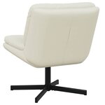 vidaXL Fauteuil relaxant pivotant Crème 63 x 75 x 76 cm Velours