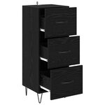 vidaXL Buffet Chêne noir 34 x 34 5 x 90 cm Bois d'ingénierie