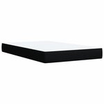 vidaXL Sommier à lattes de lit avec matelas noir 120x190 cm tissu