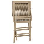 vidaXL Chaises de jardin pliantes lot de 2 gris 56x61x89cm bois teck