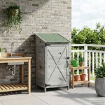 vidaXL Abri de jardin Gris 59 5 x 56 x 113 5 cm Bois d'ingénierie