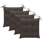 vidaXL Chaises pliables de jardin lot de 4 avec coussins Bois d'acacia