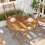 vidaXL Dessus de table 70x70x2 5 cm octogonal bois de teck massif