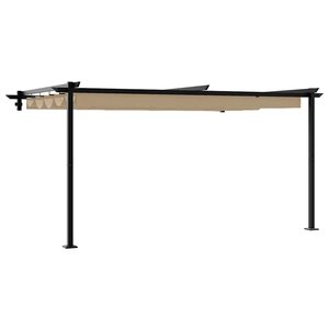 vidaXL Gazebo mural Taupe Acier