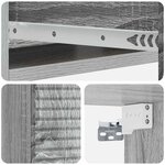 vidaXL Table d'appoint murale 59 x 34 5 x 17 cm Bois d'ingénierie