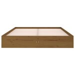 vidaXL Cadre de lit sans matelas marron miel bois massif 135x190 cm