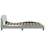 vidaXL Cadre de lit sans matelas gris clair 180x200 cm velours