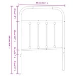 vidaXL Tête de lit de remplacement métal blanc 75 cm