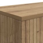 vidaXL Table console Rayé Chêne Artisanal 101 x 29 x 74 cm