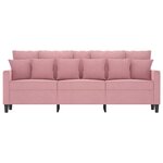 vidaXL Canapé à 3 places Rose 180 cm Velours
