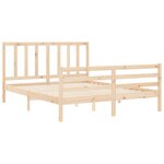 vidaXL Cadre de lit avec tête de lit 160x200 cm bois massif