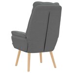 vidaXL fauteuil Gris foncé 69 x 74 x 93 cm Tissu et Contreplaqué