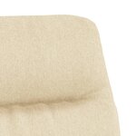 vidaXL Chaise de relaxation avec repose-pied Crème Tissu