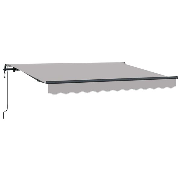 vidaXL Auvent Rétractable Gris clair 300 x 200 cm Polyester  Aluminium