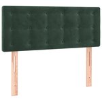 vidaXL Tête de lit à LED Vert foncé 90x5x78/88 cm Velours