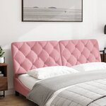vidaXL Coussin de tête de lit rose 160 cm velours