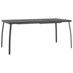 vidaXL Ensemble à manger de jardin 5 Pièces anthracite acier