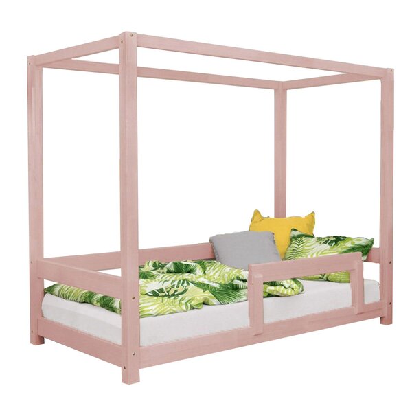 Lit cabane enfant BUNKY 90 x 190 rose pastel