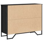 vidaXL Buffet Chêne noir 97x32 5x74 5 cm Bois d'ingénierie