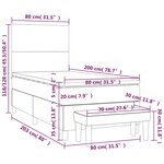 vidaXL Sommier à lattes de lit et matelas Vert foncé 80x200 cm Velours