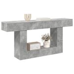 vidaXL Gris Béton 160 x 30 x 74 cm