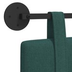 vidaXL Tête de lit suspendue Vert foncé Tissu