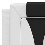 vidaXL Cadre de lit sans matelas blanc et noir 120x200 cm similicuir