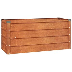 vidaXL Lit surélevé de jardin rouillé 100x40x45 cm acier corten