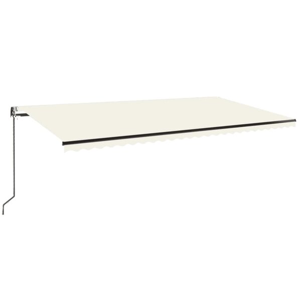vidaXL Auvent rétractable automatique 600x350 cm Crème
