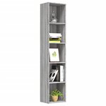 vidaXL Bibliothèque Sonoma gris 40x30x189 cm Bois d'ingénierie