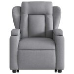 vidaXL Fauteuil inclinable de massage électrique Gris clair Tissu