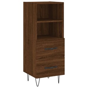 vidaXL Buffet Chêne marron 34 5x34x90 cm Bois d'ingénierie