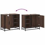 vidaXL Armoire de lavabo de salle de bain chêne marron 65x33x60 cm
