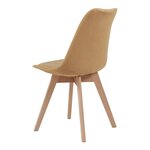 Lot de 6 chaises de salle à manger velours côtelé jaune moutarde 03_0009895