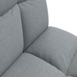 vidaXL Fauteuil de sol ajustable Gris clair Tissu
